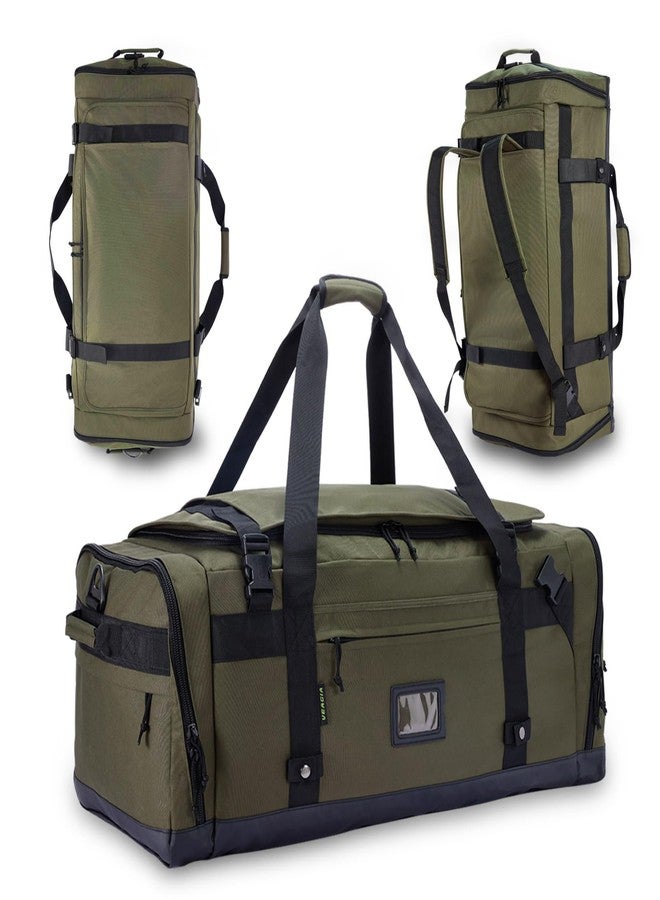VEAGIA Large Duffle Bag for Travel - Men & Women, Foldable Gym Duffle Backpack, Heavy Duty Tactical Military Canvas Duffel Bags, Extra Big Carry On with Shoe Pockets, Waterproof (80L/103L) - Image 1